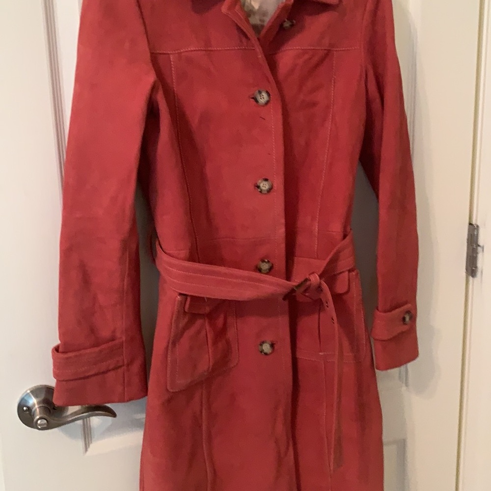 Auth Prada leather suede coat!!! Size 40 It. US 4 - Picture 13 of 16